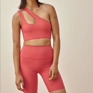 Reformation Hot Coral Simone Evomove Bra